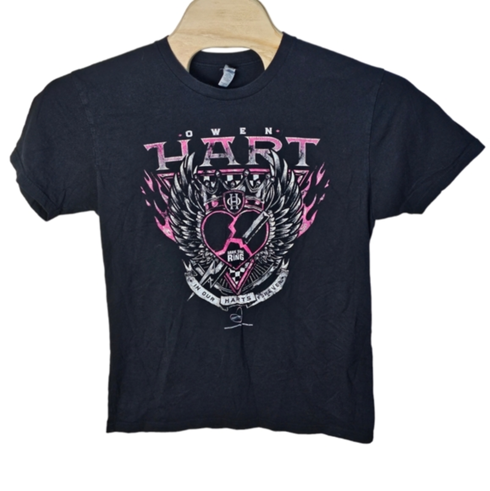 Owen Hart “In Our Harts Forever” Dark Side of the Ring PWT Wrestling Shirt Large